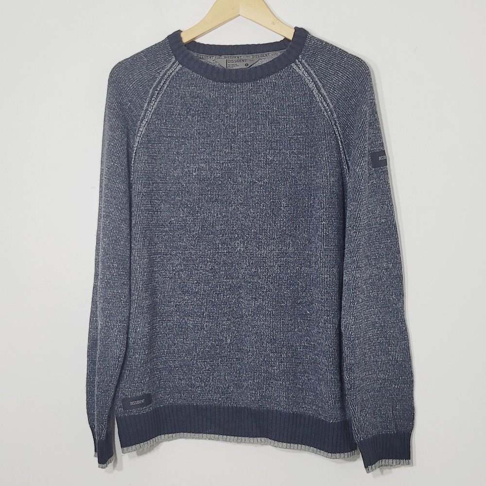 Dissident Core Gray Men Wool Blend Knit Pullover Cozy Preppy Grandpa Cottagecore
